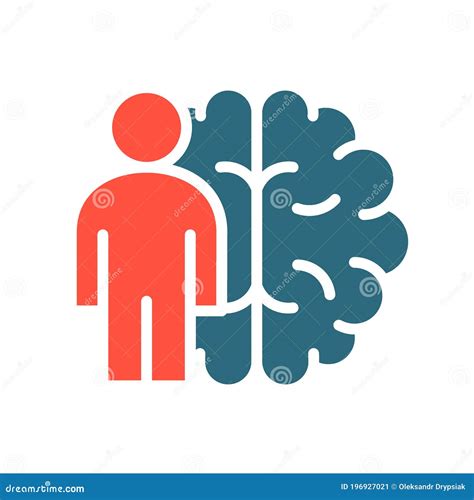 Brain With Man Colored Icon The Main Organ Of The Central Nervous