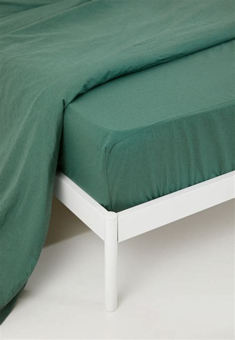 Простыня 2-спальная Lamoda Home 160х200х25 см, цвет: зеленый ...