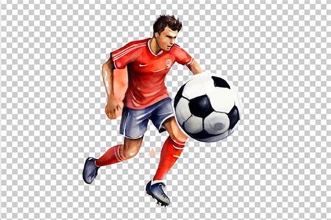 Premium PSD Hand Drawn Water Color Soccer Or Football