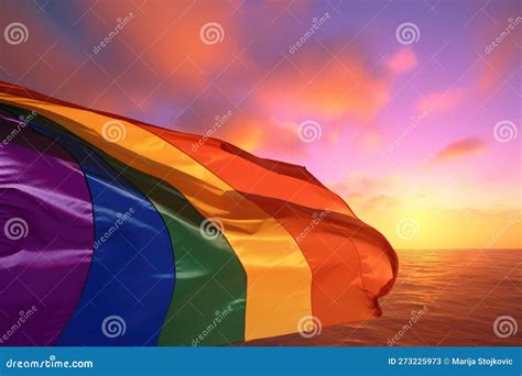 Lgbt Rainbow Background Lgbtq Gay Pride Rainbow Flag Background Generative Ai Stock