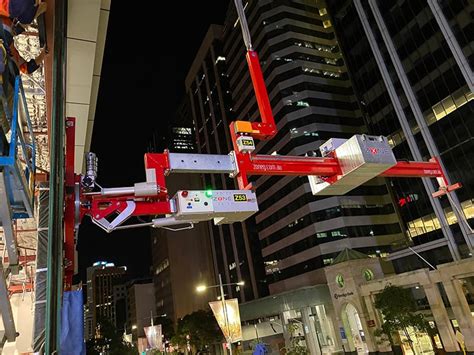 crane  offset lifting beam oktopus glass lifter zone group