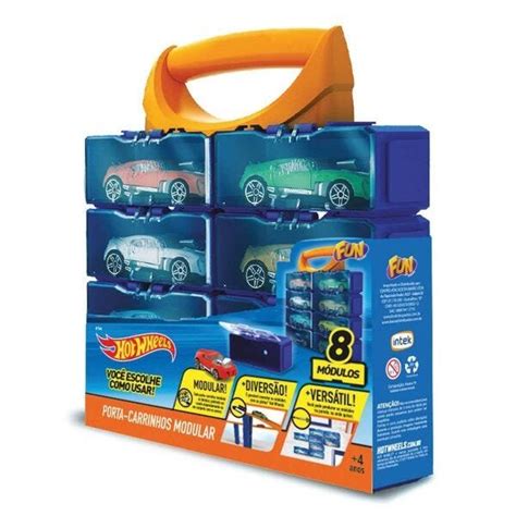 Maleta Porta Carrinhos Hot Wheels Porta Carrinho Mod Fun MadeiraMadeira