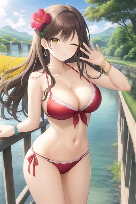 Chi M Ng Ng Nh Anime G I Xinh M C Bikini Y Cu N H T