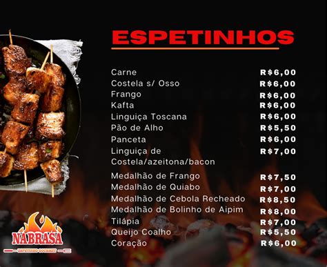 Triibo Cardápio Na Brasa Espetinho Gourmet