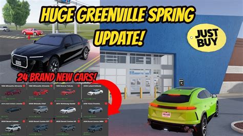 Greenville Wisc Roblox L HUGE SPRING Update 24 CARS BUILDINGS MORE