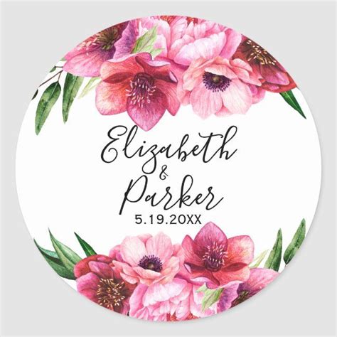 Watercolor Stickers Results Zazzle In Wedding