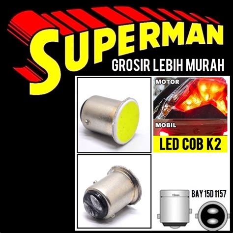 Jual R10 LED STOP COB K2 DOBEL PUTIH Lampu Sein Rem Senja Dc 12v 1157