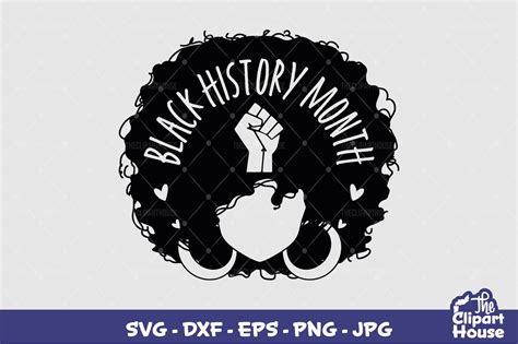 Black History Month Woman Silhouette Graphic By Thecliparthouse