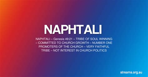 9. NAPHTALI | Tribes | Streams International