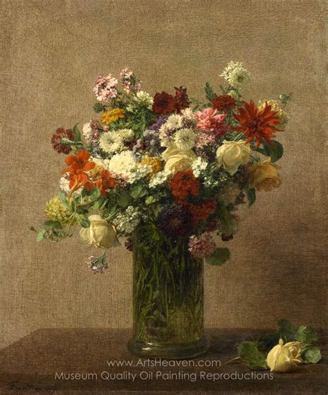 Henri Fantin Latour Still Life With Flowers Painting Reproductions