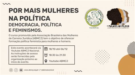 Curso De Formação Por Mais Mulheres Na Política Democracia Política E