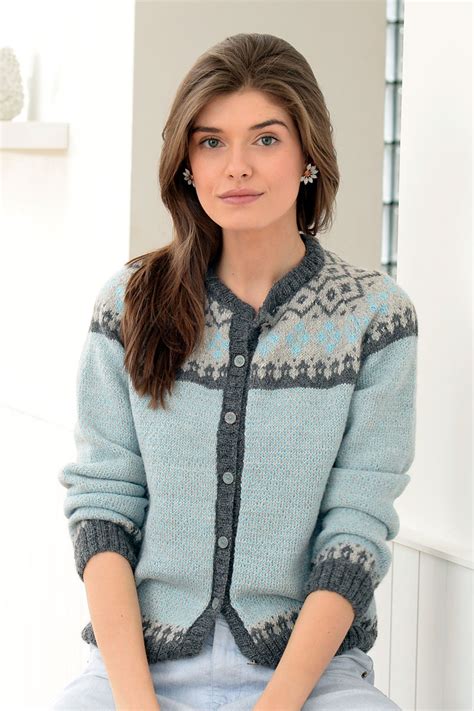 Mod Le Cardigan Jacquard En Plassard Alpaga Jeu De Mailles