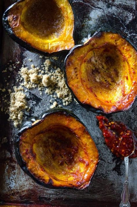 Baked Acorn Squash With Brown Sugar And Chile Go Go Go Gourmet