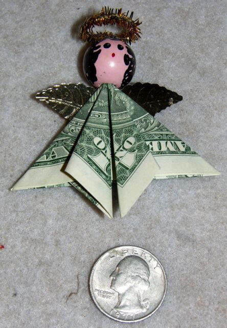 Origami Folded Dollar Angel With Magnet On Back Ebay