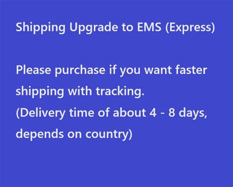 Shipping Upgrade To Express Mail Service Ems Faster Shipping With