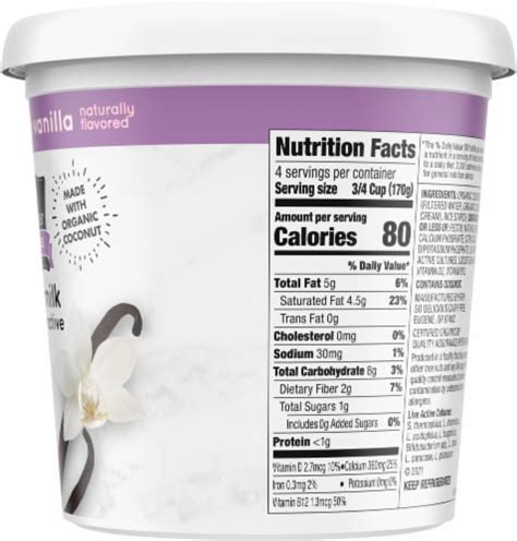 So Delicious Dairy Free Unsweetened Vanilla Coconut Milk Yogurt Carton ...