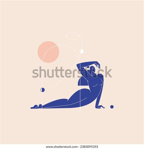 Contemporary Woman Silhouette Vector Illustration Nude Stock Vector Royalty Free