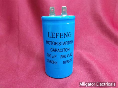 Motor Starting Capacitor 200µF,250VAC | Alligator Electricals