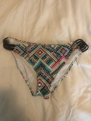 HULA HONEY Women S Bikini Swimsuit Bottom XL Geo Print Multicolor EBay