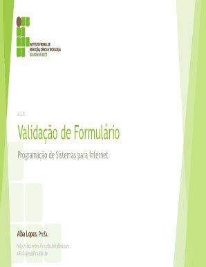 Fillable Online Validao De Formulrio Fax Email Print PdfFiller