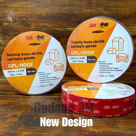 Jual 3M VHB Double Tape Automotive GPL110GF 24mm X 4 5M Original