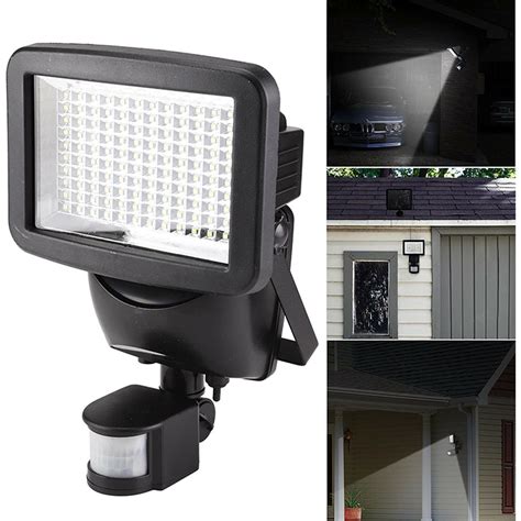 Solar power rechargeable PIR motion sensor security light 120 LED