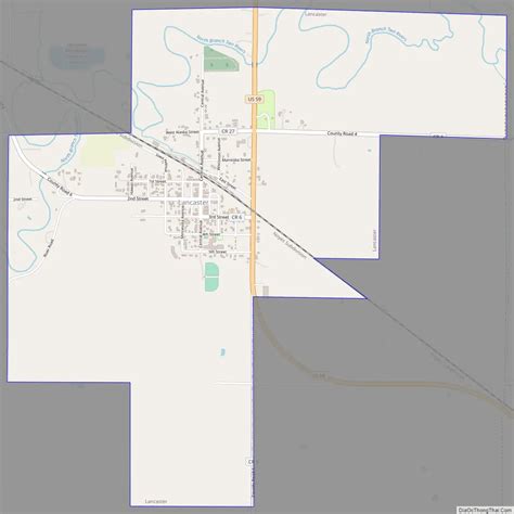 Map of Lancaster city, Minnesota