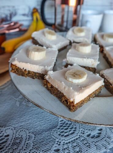 Vegan Banana Bars With Cream Cheese Frosting Fragrant Vanilla Cake