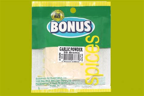 Sm Bonus Garlic Powder Light Yellow Color Fiber Iron Source Food