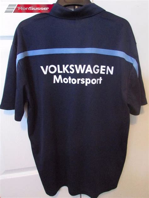 Volkswagen VW Motorsport Das Auto Mens Shirt Large Blue EUC RonSusser