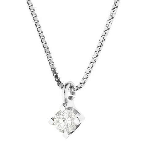 Silver Diamond Pendant Necklace 0 15ct BrandAlley