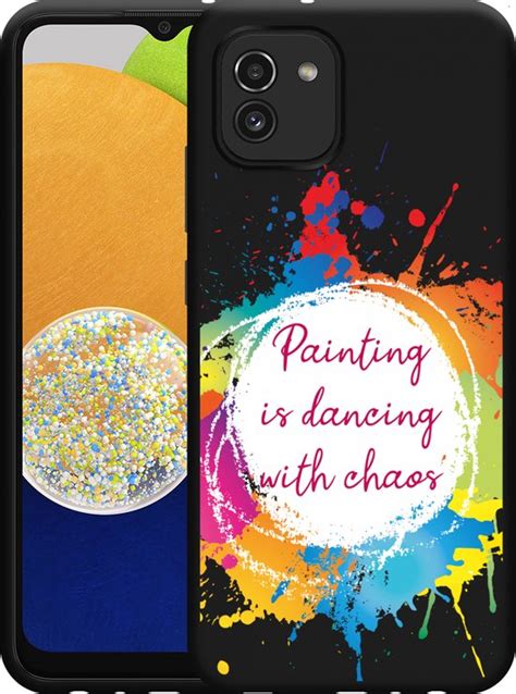 Hoesje Zwart Geschikt Voor Samsung Galaxy A03 Painting Bol