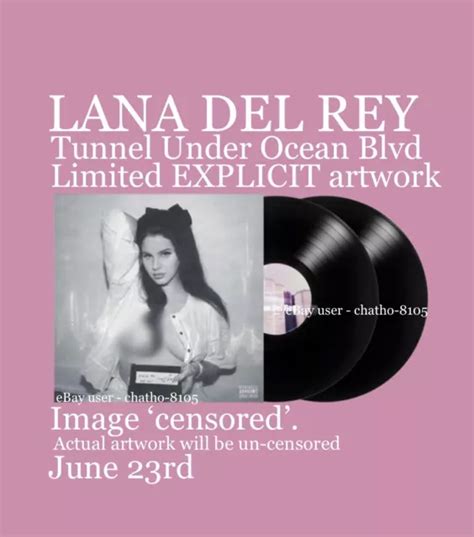 LANA DEL REY TUNNEL UNDER OCEAN Blvd UNCENSORED EXPLICIT COVER ART 2LP