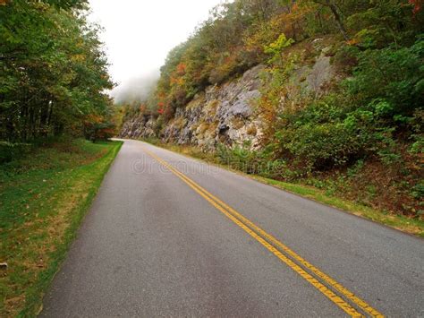 Scenic Drive on Blue Ridge Parkway Stock Photo - Image of trees, fall ...