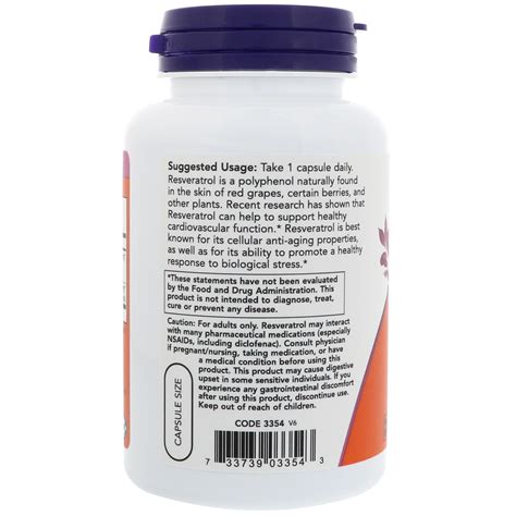 Resveratrol Natural, Ресвератрол Натуральный 200 мг - 120 капсул купить ...