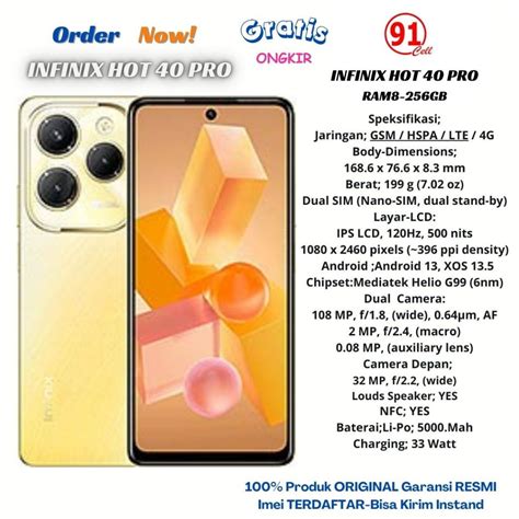 Jual Infinix Hot Pro Nfc Ram Gb Ram Gb Camera Mp Mediatek Helio G Nm
