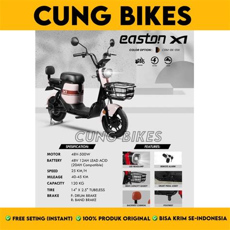 Jual Sepeda Listrik Genio Easton X E Bike By United Bike Shopee