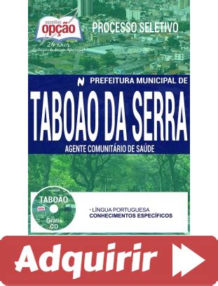 Material de Estudo Processo Seletivo Prefeitura Taboão da Serra 2017