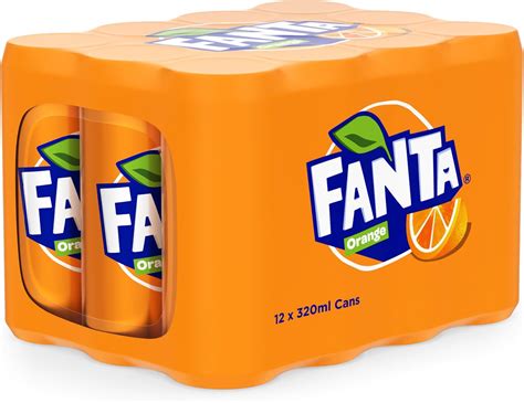 Fanta Orange Carbonated Soft Drink Can 320ml Pack Of 12 Buy Online