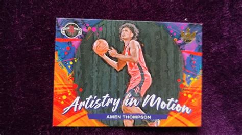 Panini Court Kings Artistry In Motion Amen Thompson Rc Houston