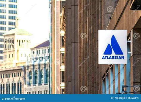 Atlassian Logo At Hq Of Australian Enterprise Software Company Atlassian Develops Products For