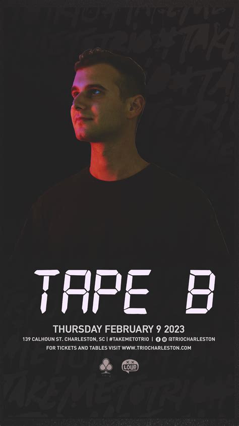 Tape B Tickets at Trio in Charleston by Loud Crowd Charleston | Tixr