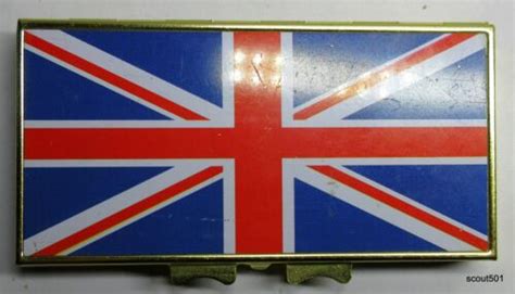 Vintage S British Union Jack Flag One Week Pocket Pill Box Case Ebay