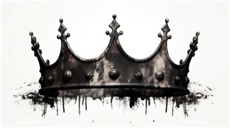 Premium Photo | A black crown on a white surface