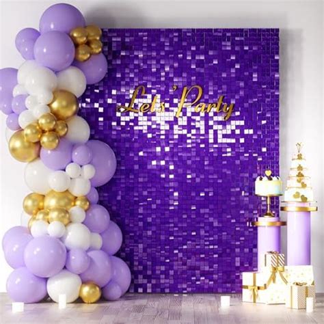 Amazon Light Purple Shimmer Wall Backdrop Panels Round Sequin