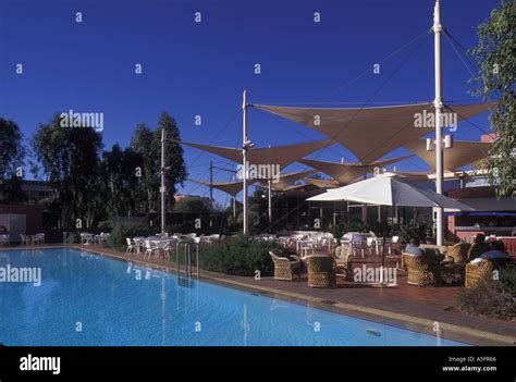 Australia Northern Territory Pool at Ayers Rock Resort in Uluru National Park Stock Photo - Alamy