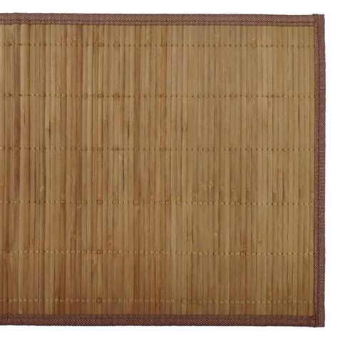 Bamboo Placemats In Natural And Dark Brown With Cloth Backing