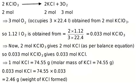 Kclo Decomposes To Form Kcl And If The Volume Of O Obtained In