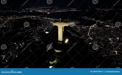 Night Landscape of Christ the Redeemer Rio in Rio De Janeiro Brazil ...