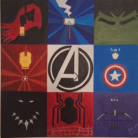 Acrylic Avengers Painting Ubicaciondepersonascdmxgobmx